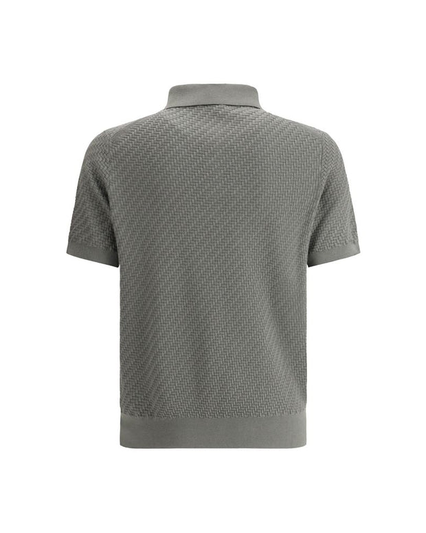 Polo Shirt with woven pattern