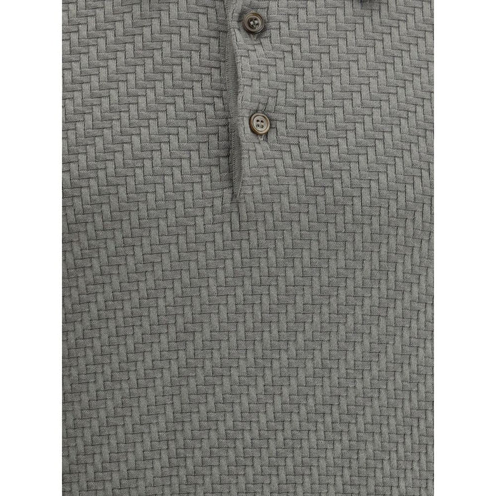 Polo Shirt with woven pattern