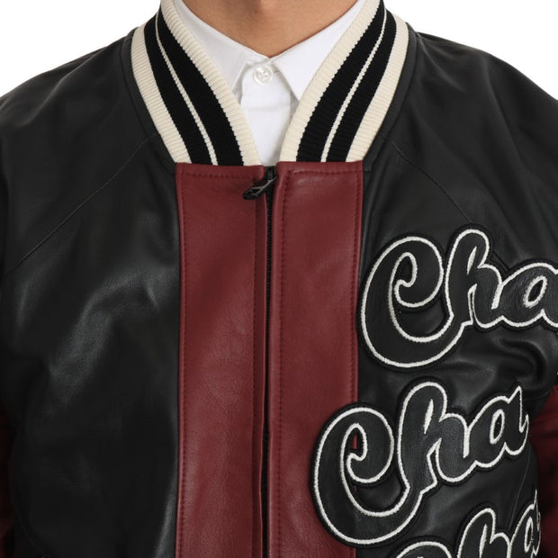 Exquisite Sheepskin Leather Bomber Jacket