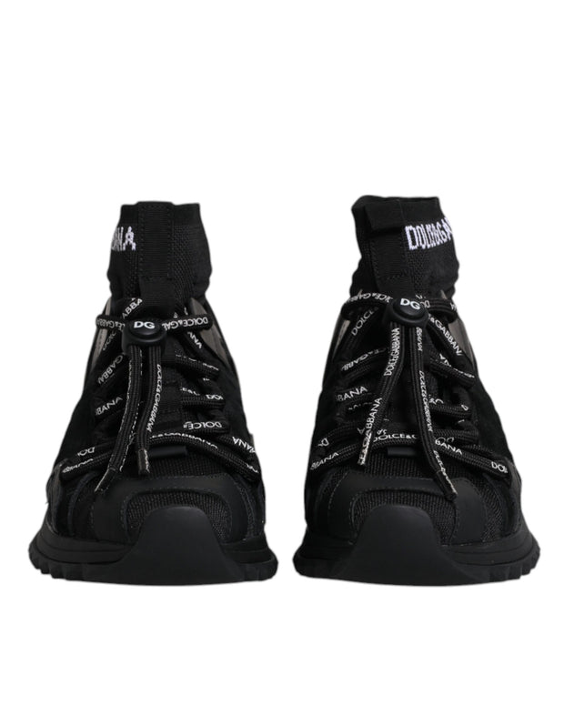 Black Sorrento Socks Logo Sneakers Shoes