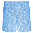 Light Blue Polyester Men Swimwear