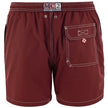 Red Polyester Men's Swim Trunk