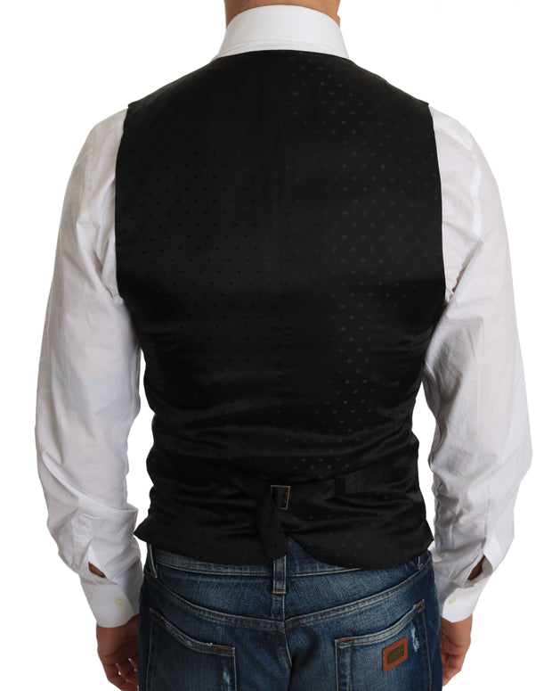 Black Wool Dress Waistcoat