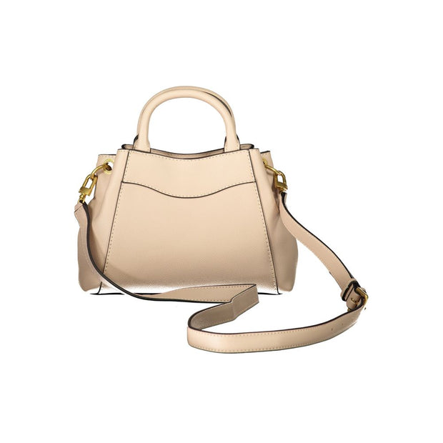 Beige Polyethylene Women Handbag