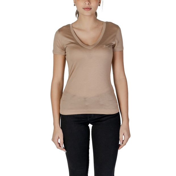 Beige Lyocell Tops & T-Shirt