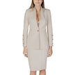 Beige Polyester Suits & Blazer