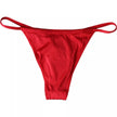 Red Nylon Stretch Beachwear Swimwear Bottom Bikini