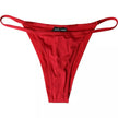 Red Nylon Stretch Beachwear Swimwear Bottom Bikini