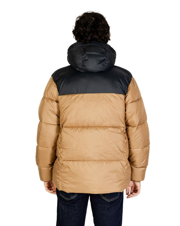 Beige Nylon Jackets & Coat