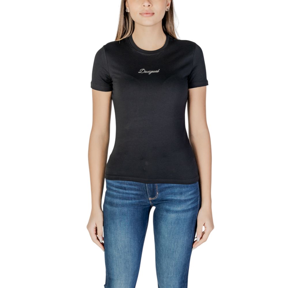 Black Cotton Tops & T-Shirt