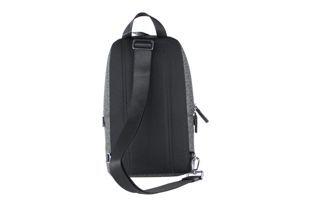 Cooper Medium Black Signature PVC Sling Backpack