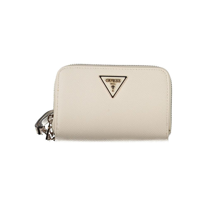 Beige Polyethylene Women Wallet