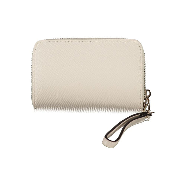 Beige Polyethylene Women Wallet