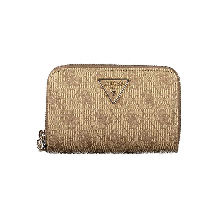 Beige Polyethylene Women Wallet