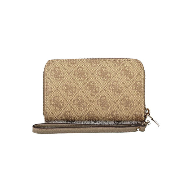 Beige Polyethylene Women Wallet