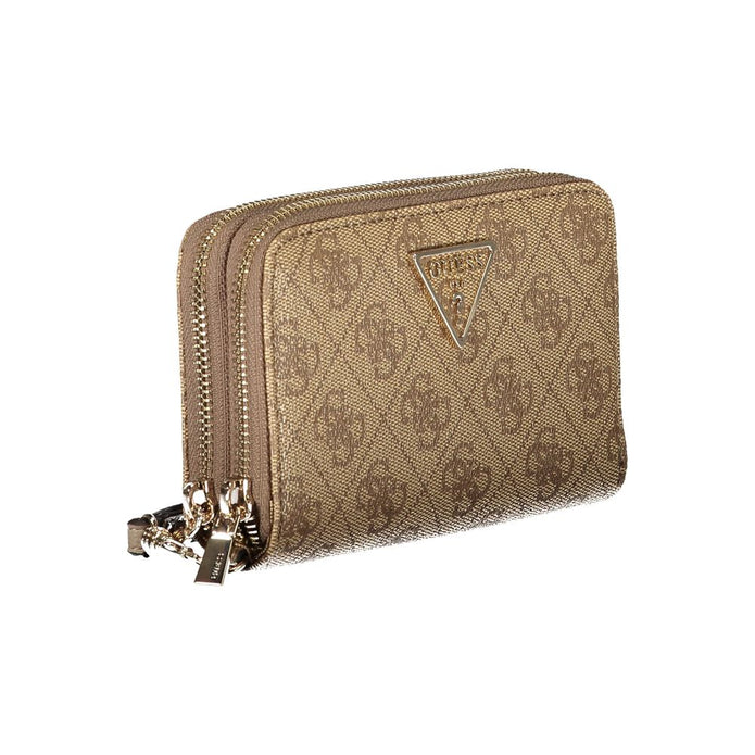 Beige Polyethylene Women Wallet