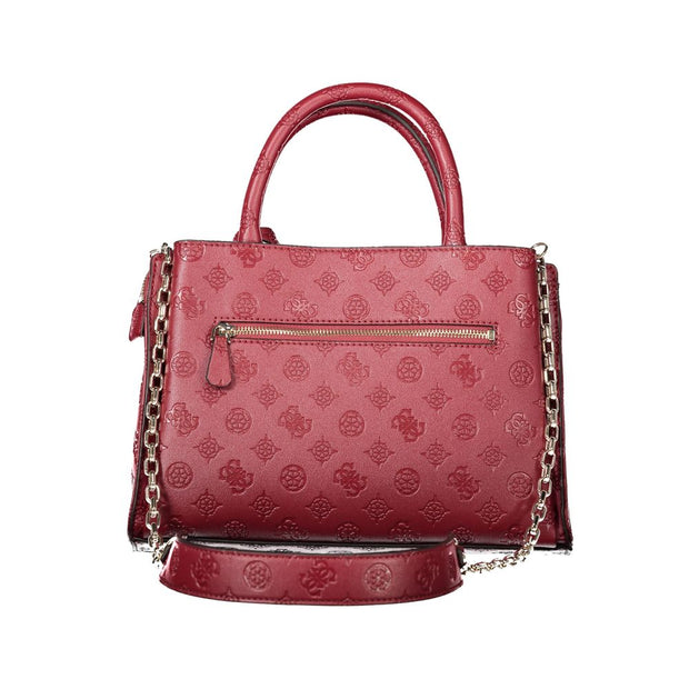 Red Polyethylene Women Handbag