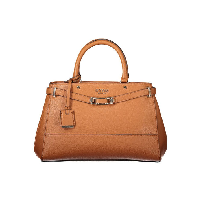 Brown Polyethylene Women Handbag