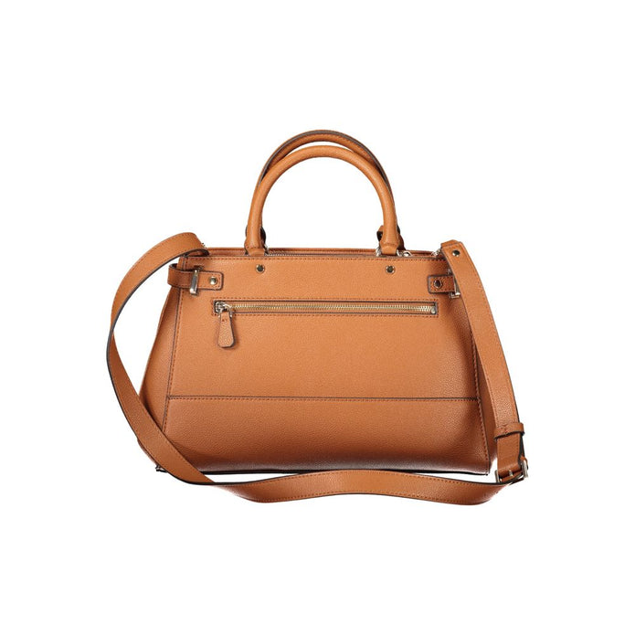 Brown Polyethylene Women Handbag