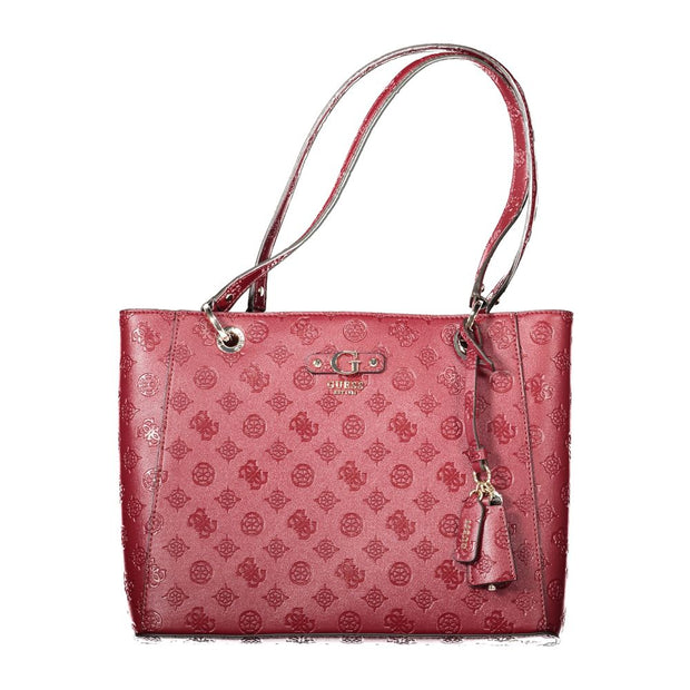 Red Polyethylene Women Handbag