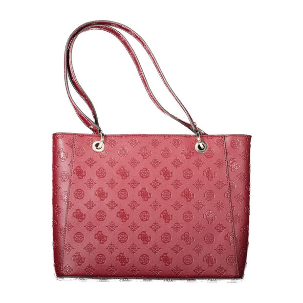 Red Polyethylene Women Handbag