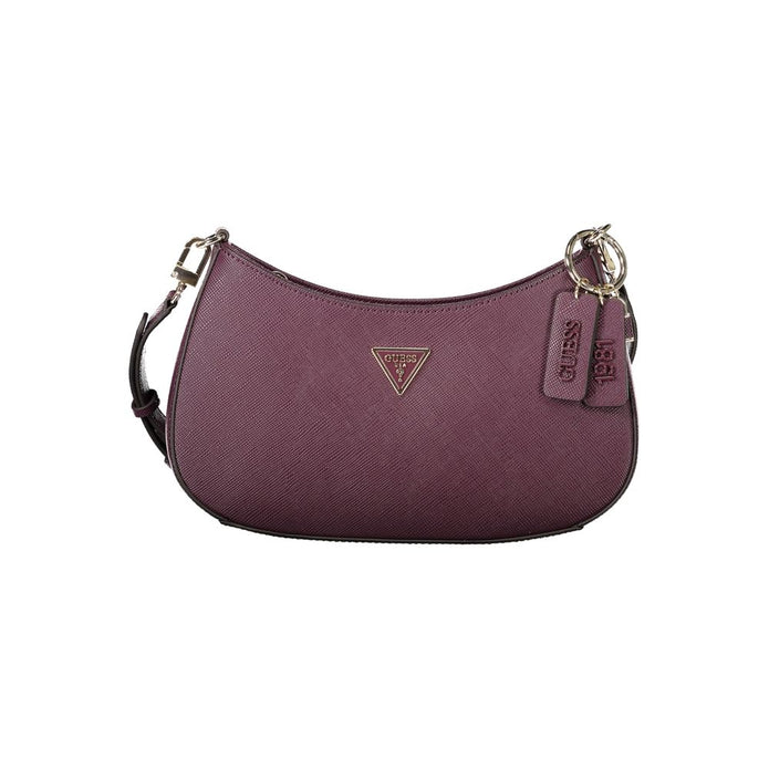 Purple Polyethylene Women Handbag