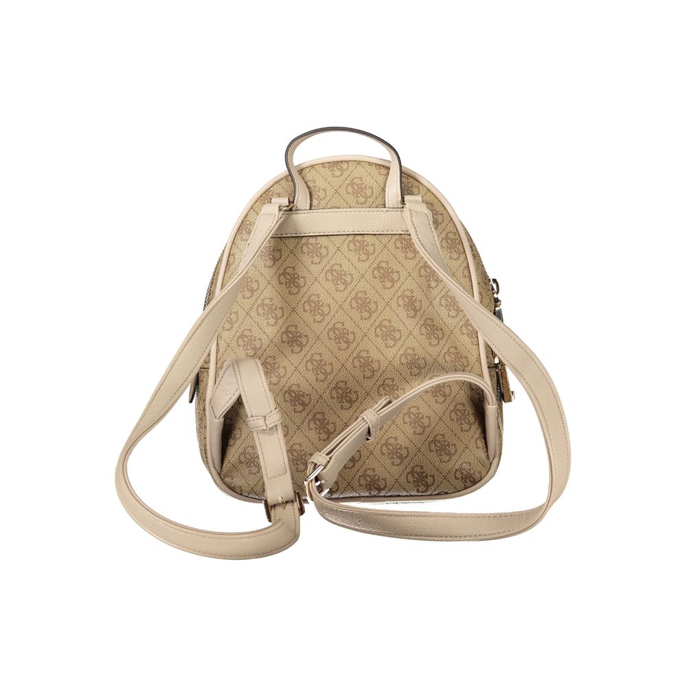 Beige Polyethylene Backpack