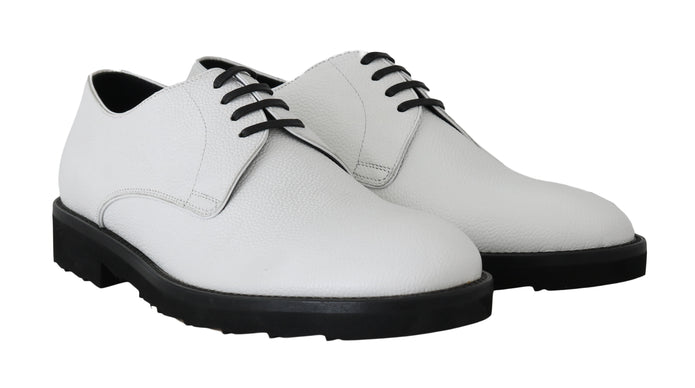 Elegant White Formal Leather Shoes