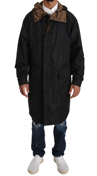 Elegant Reversible Hooded Raincoat