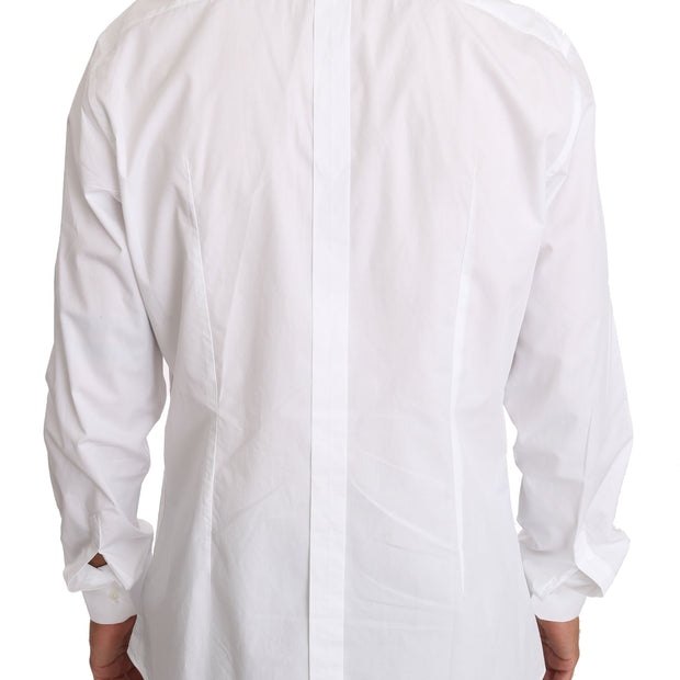 Elegant Slim Fit Dress Shirt in Pure White