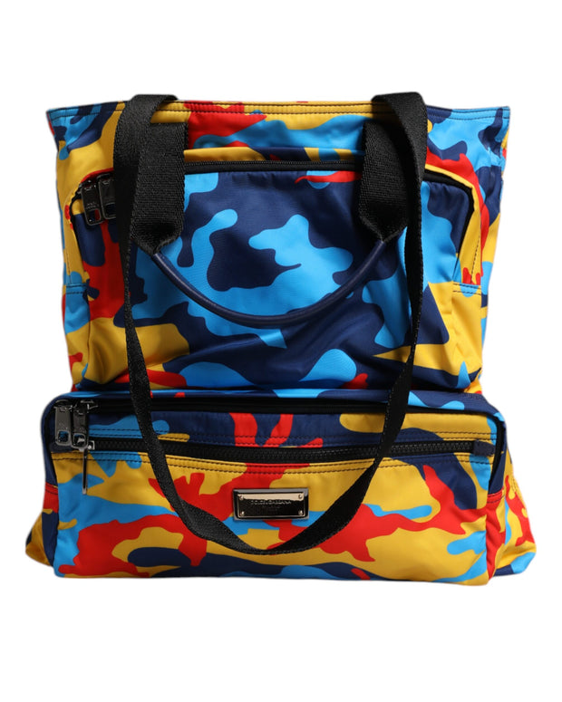 Multicolor Camouflage Nylon Shopping Tote Bag