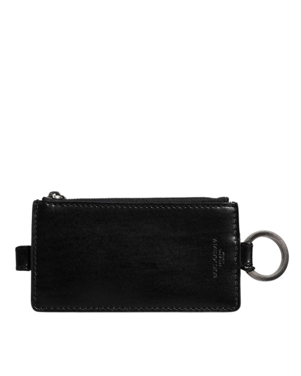 Black Horse Leather Lanyard Logo Card Holder Wallet