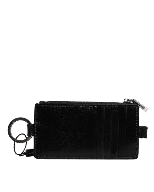 Black Horse Leather Lanyard Logo Card Holder Wallet
