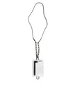 White Calf Leather Lanyard Logo Card Holder Wallet
