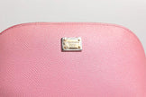 Pink Leather DG Logo Zip Around Hand Purse Pouch Wallet