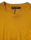 Dark Yellow Logo Crew Neck Short Sleeves T-shirt