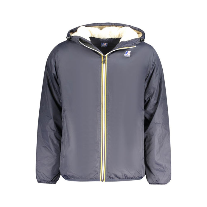 Blue Polyamide Men Jacket