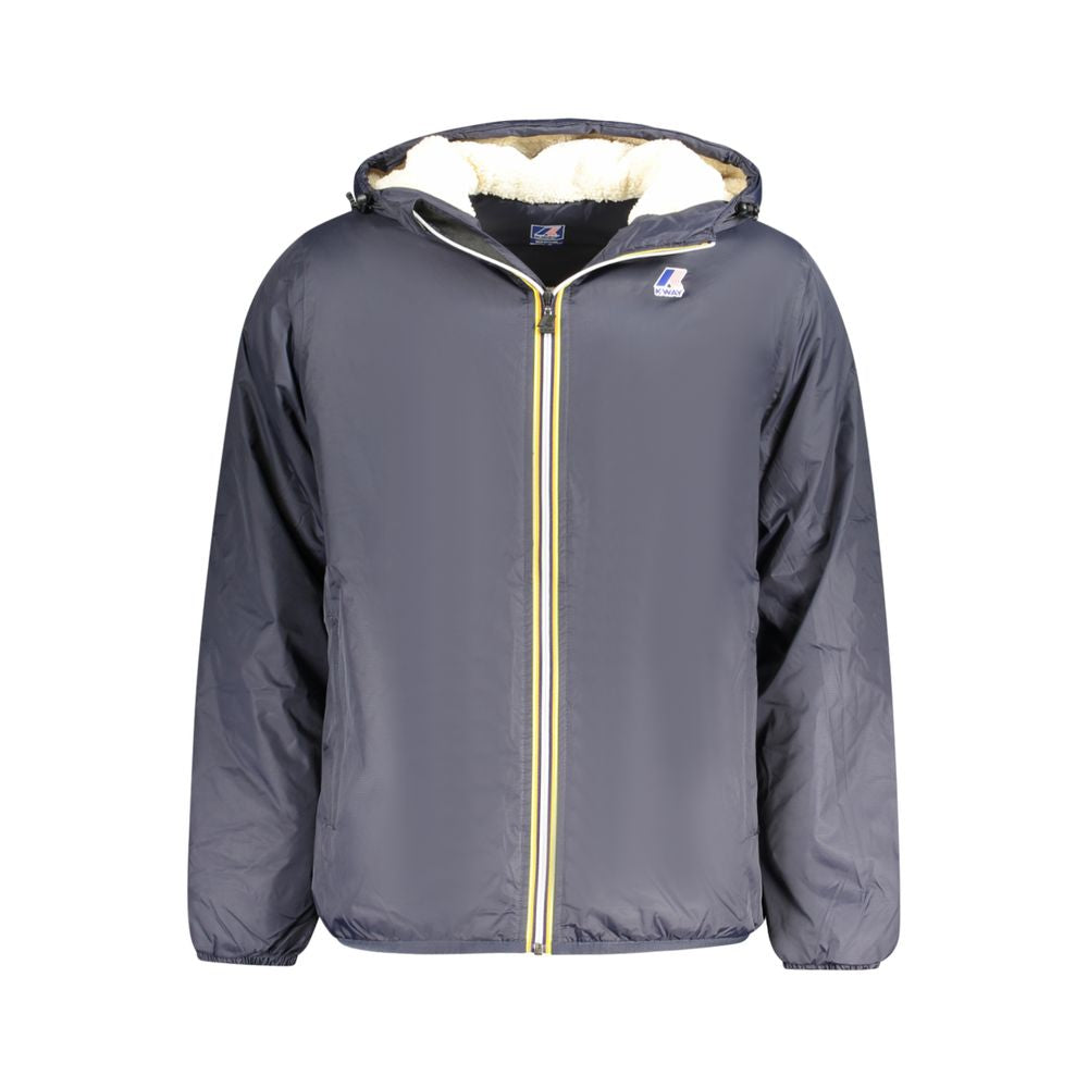 Blue Polyamide Men Jacket