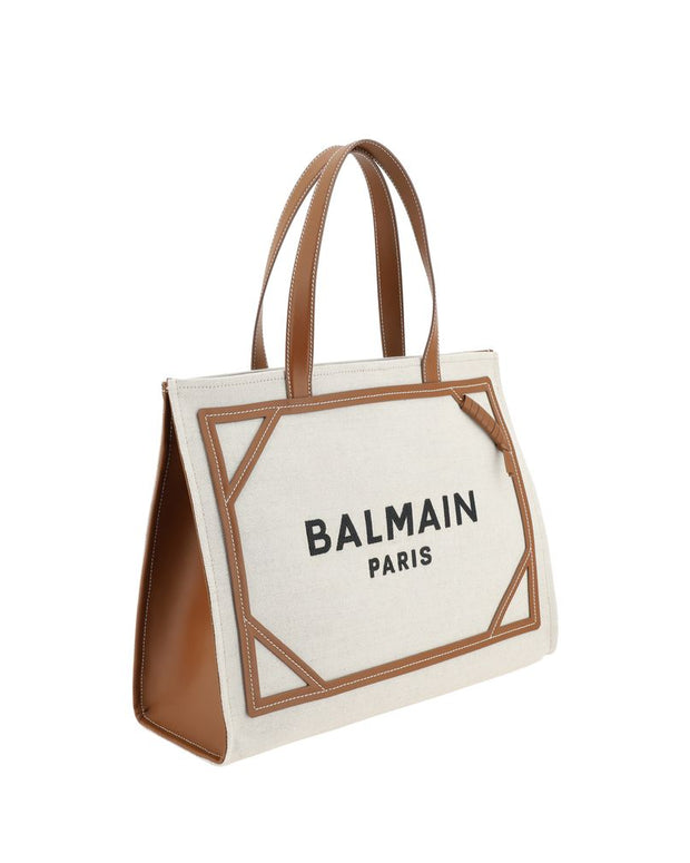 Beige Cotton Shoulder Bag
