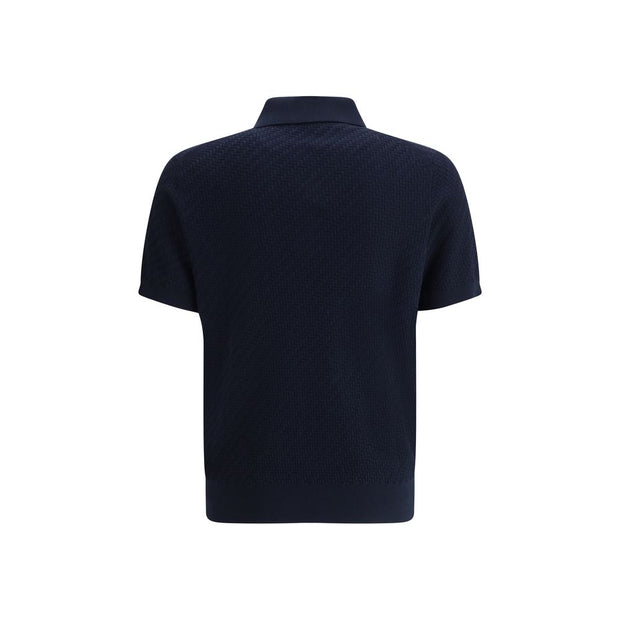 Polo Shirt with woven pattern