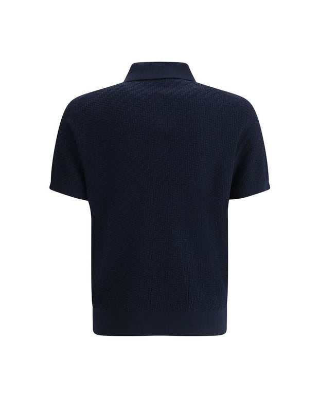 Polo Shirt with woven pattern
