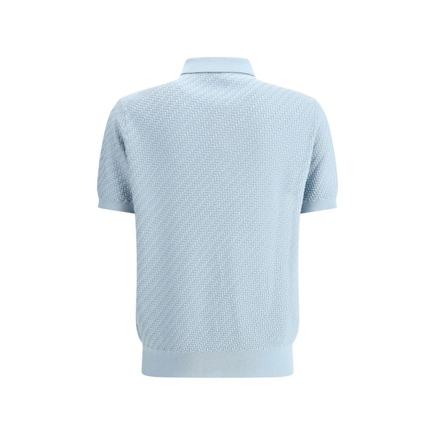 Polo Shirt with woven pattern