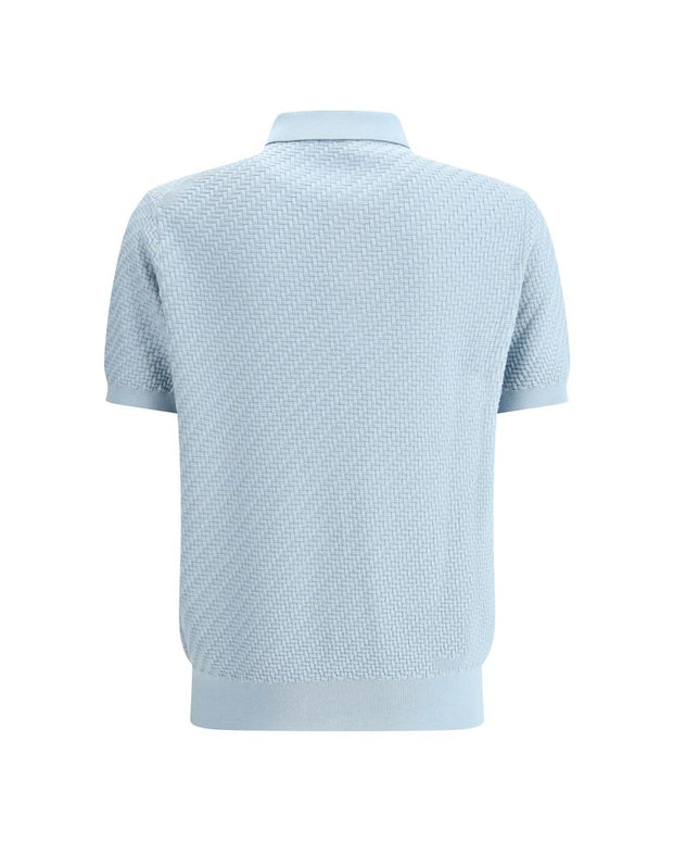 Polo Shirt with woven pattern