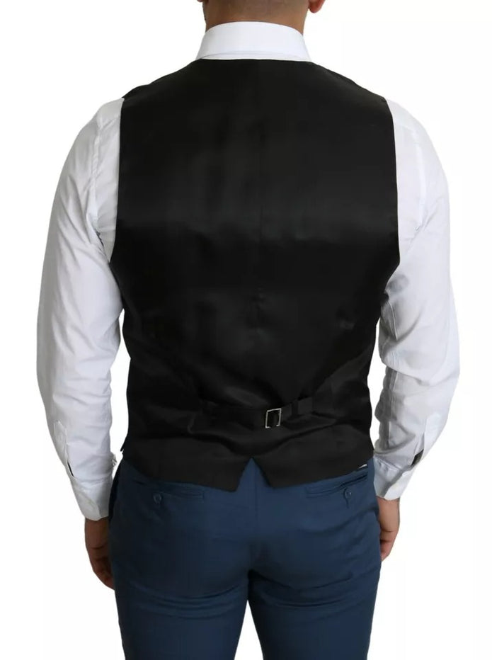 Black Men Formal STAFF Dress Waistcoat Vest