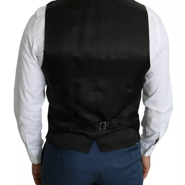 Black Men Formal STAFF Dress Waistcoat Vest