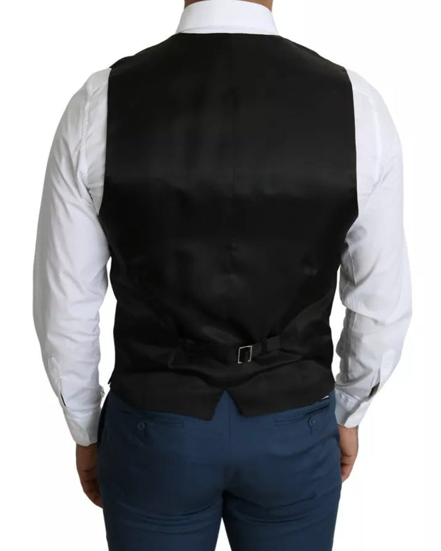 Black Men Formal STAFF Dress Waistcoat Vest