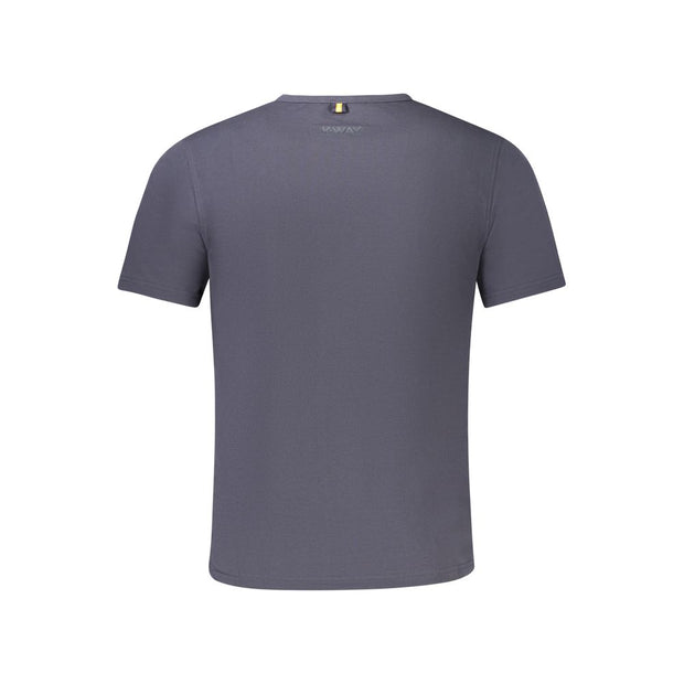 Blue Cotton Men T-Shirt