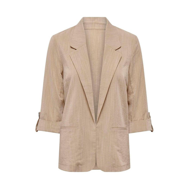 Beige Viscose Suits & Blazer