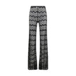 Zig zag-patterned Lamé Pants