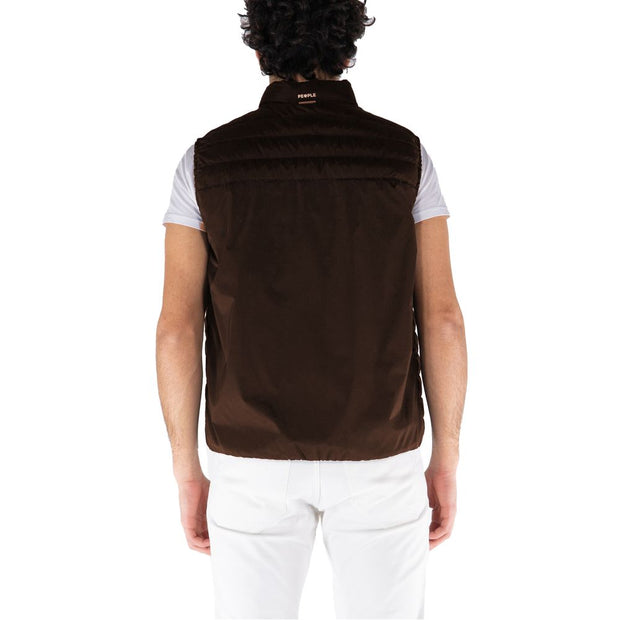 Green Polyester Men Vest